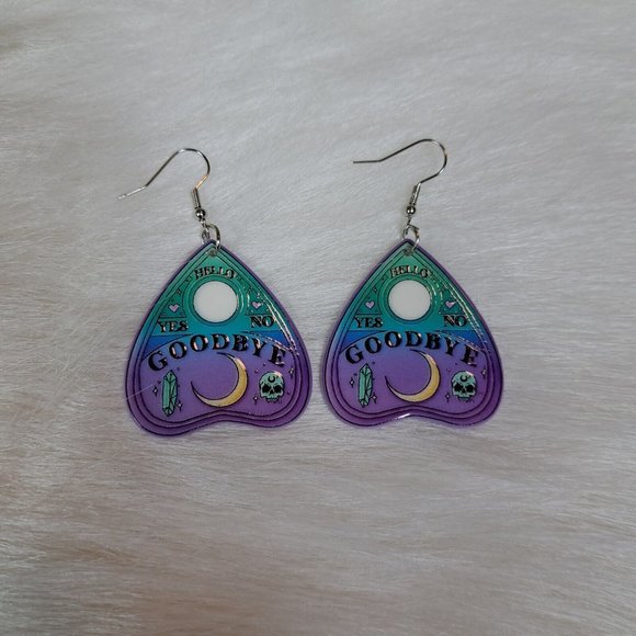 Ouija Board Acrylic Earrings - Picture 1 of 2